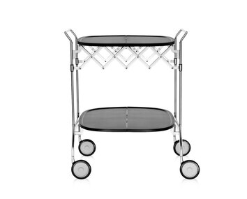 Kartell-Gastone-Serving-Trolley-Black-Chrome