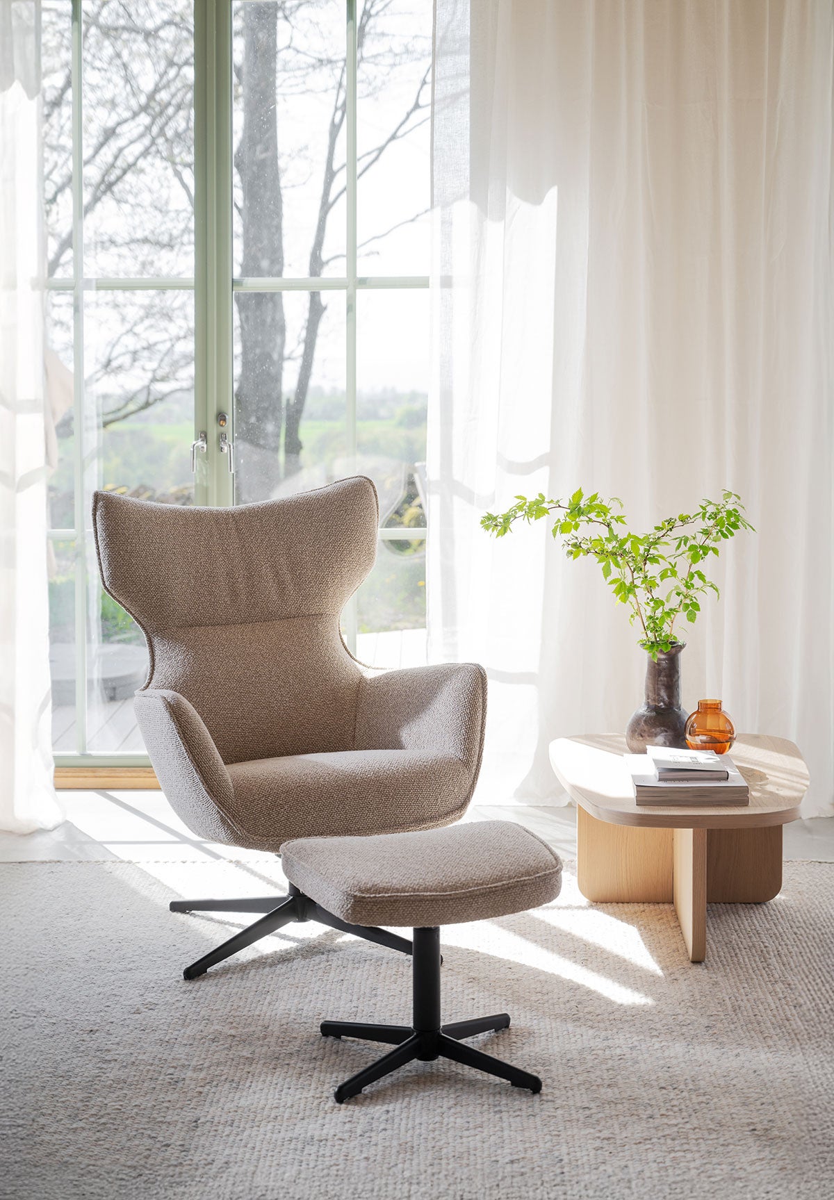 Rowico-Jenkins-Chair-Footstool-Beige-Lifestyle