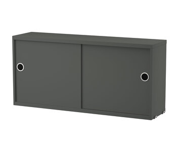 String-Skap-Skjutdorrar-78x20-Morkgra