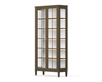 Stockholm 2.0 Vitrineskab i farven Mocha