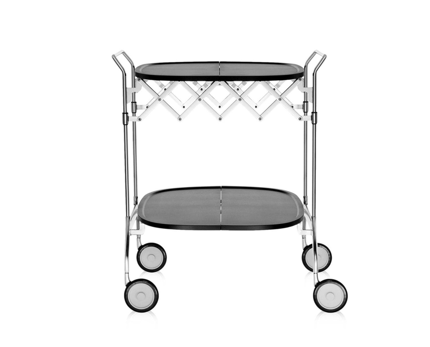 Kartell-Gastone-Serving-Trolley-Black-Chrome