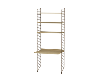 String-Kombination-Skrivbord-A-Ek-Brun