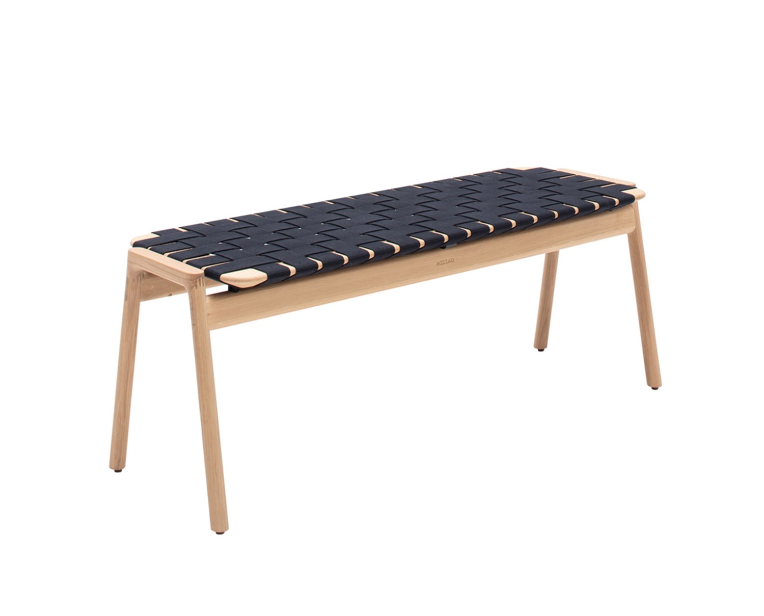 Klupa-bank-120-oak-white-1015-black-cotton