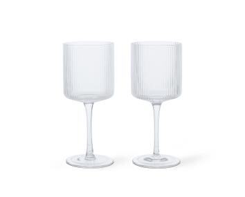Ferm-Living-Ripple-White-Wine-Glasses-Clear