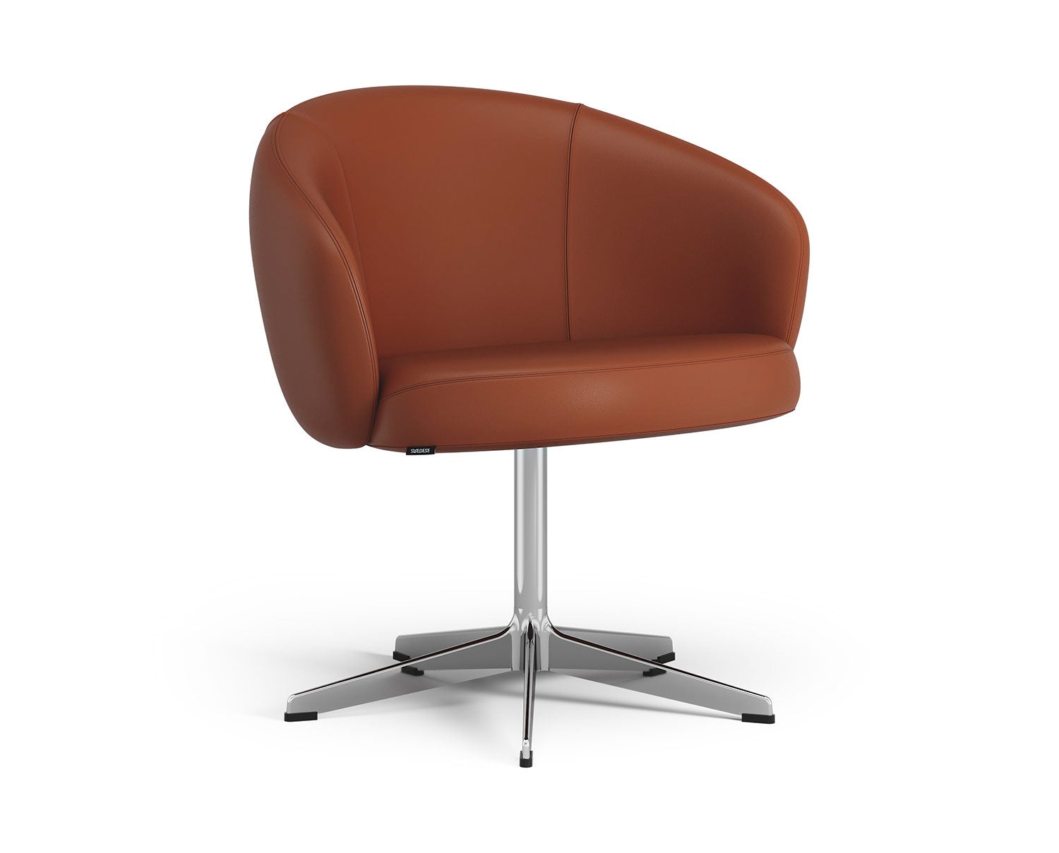 Rondino-Fåtölj-Aluminium-Läder-Elmosoft-33001