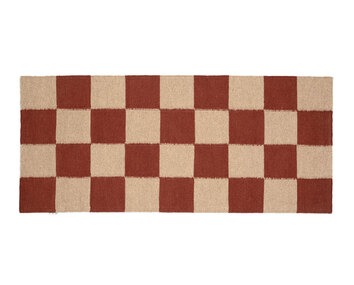 Square Løber i farven Terracotta/Natur