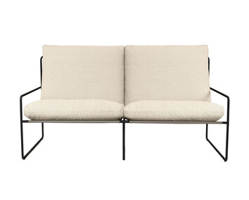 Ferm-Living-Desert-2-Seater-Black-Pure-Boucle-Off-White
