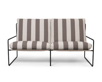 Ferm-Living-Desert-2-Seater-Black-Stripe-Chocolate
