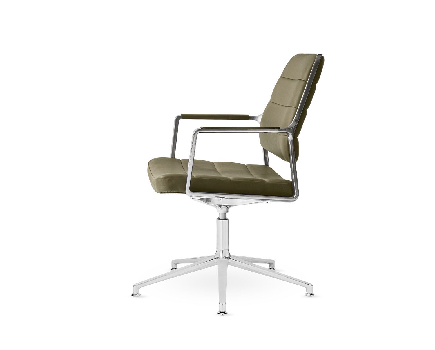 Vipp-455-Plus-Swivel-Chair-Bosco-Green-Leather-Gliders-1
