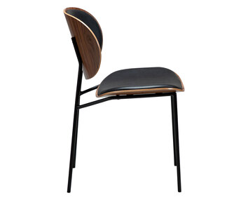 Clementina-Stol-Svart-PU-Valnot_2