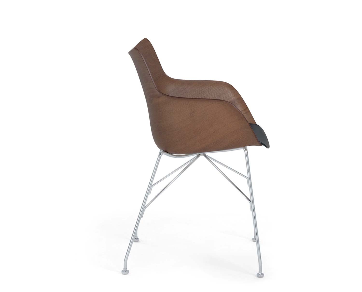 Q-wood-dark-Vener-chrome-sida-Kartell