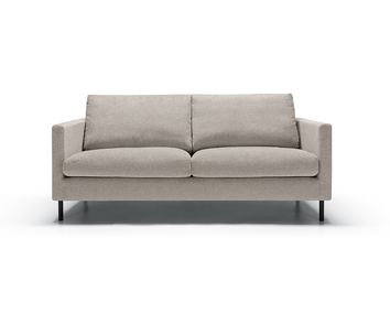 Sits Impulse 2-pers. sofa i stof King Light Grey og sorte metalben