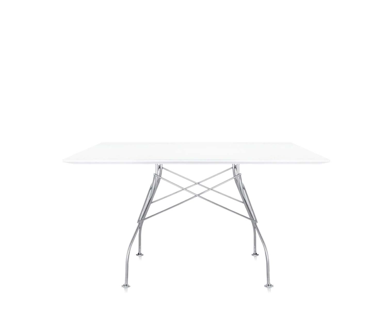 Glossy-bord-130x130-vit-krom-Kartell