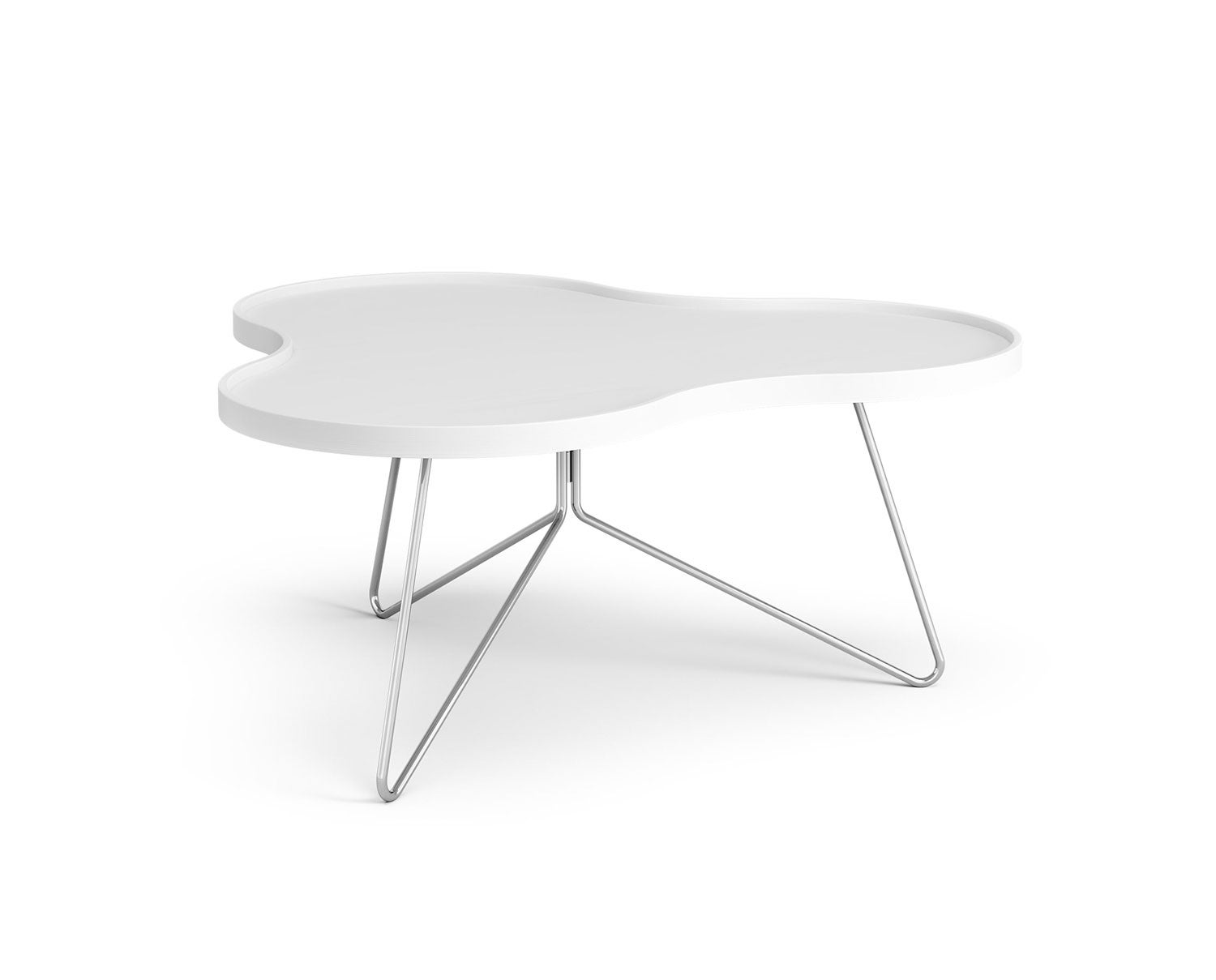Flower-Mono-Table-90x84-White-Ash-Chrome-Metal-H39