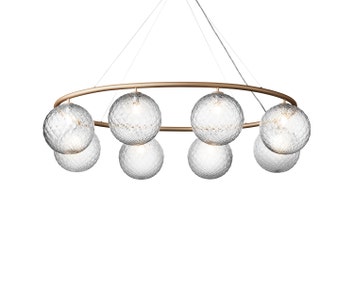 Nuura-Miira-8-Oval-Chandelier-Brass-Optic-Clear