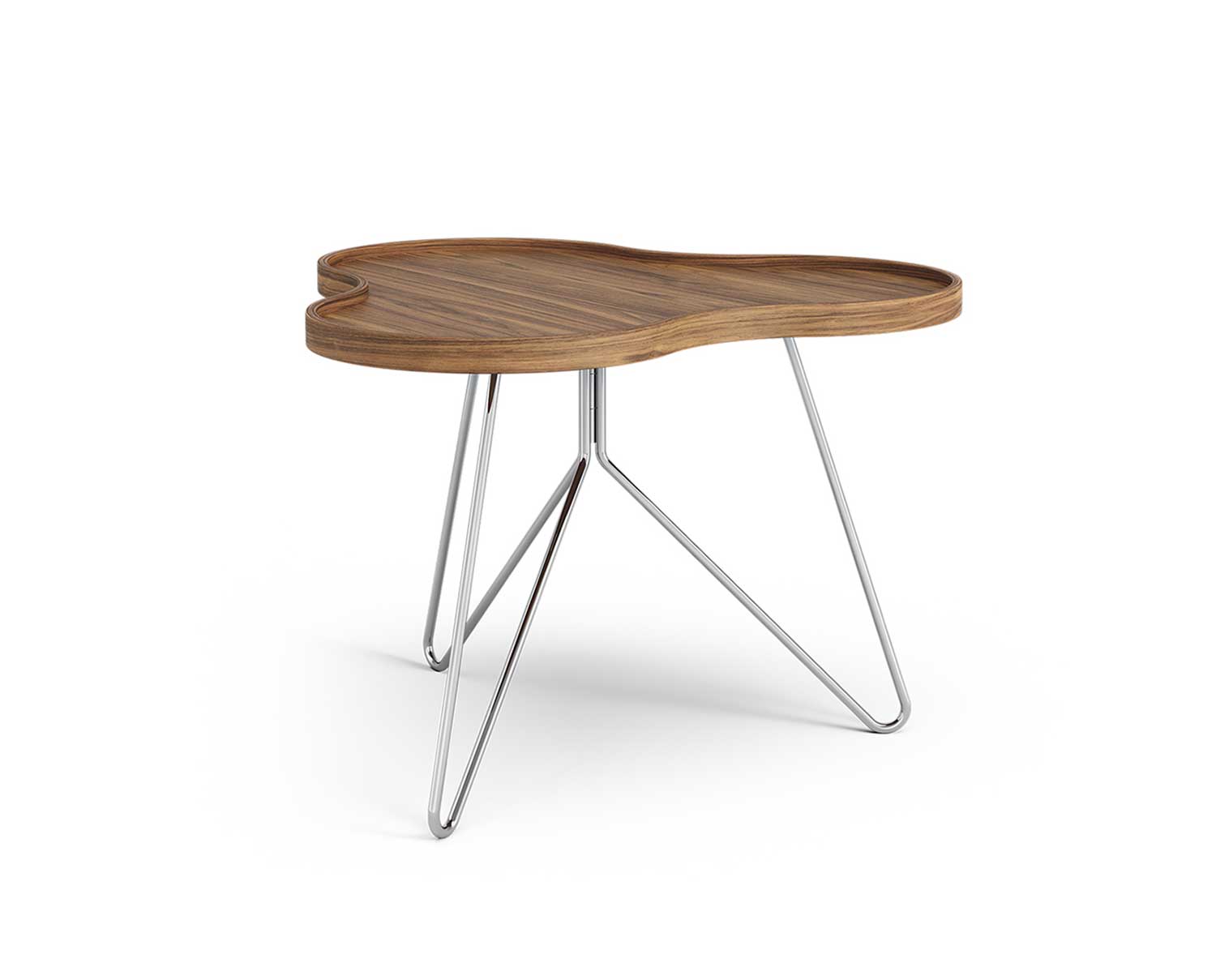 Flower-Mono-Table-66x62-Walnut-Chrome-Metal-H45