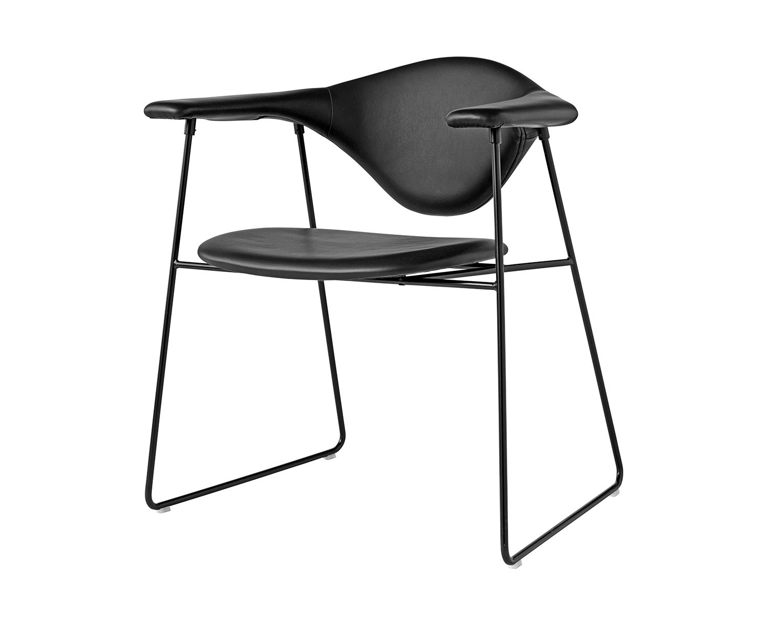 Masculo_DiningChair_Sledge_FullyUpholstered_Black_Leather_Black_F3Q