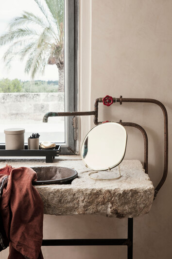 Ferm-Living-Pond-Table-Mirror-Brass-Lifestyle