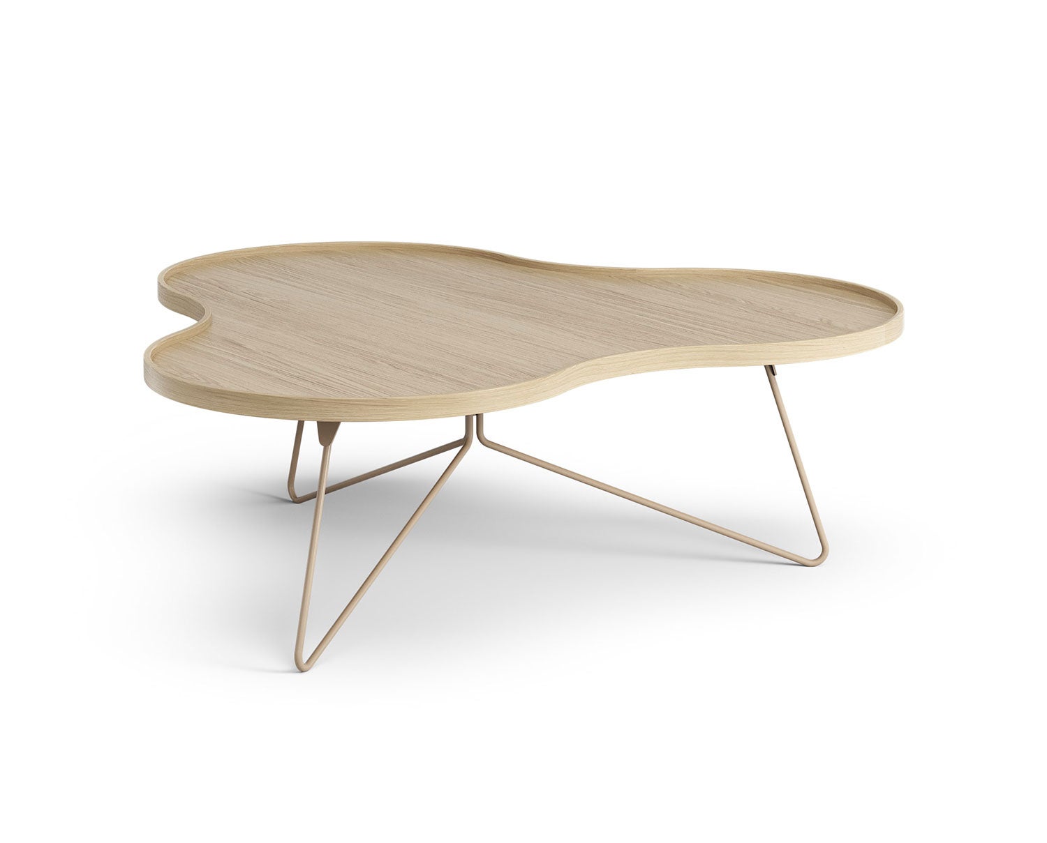 Flower-Mono-Table-114x107-Varnished-Oak-Nutmeg-Metal-H39