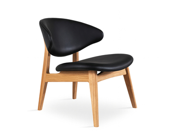 Kristensen & Kristensen Ram Lounge Chair i ask og sort læder