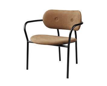 Coco_LoungeChair_4-Leg_FullyUpholstered_Black_GUBI_Chamois-1709_F3Q