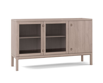 Stolab-Prio-Sideboard-Low-Glass-White-Oil-Oak