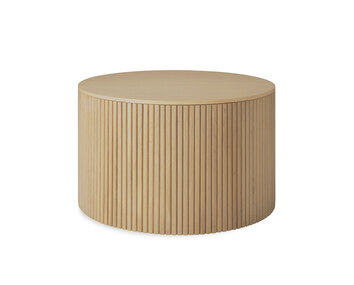 Roller Max Sofabord med en diameter på 60 centimeter i hårdvoksolieret eg