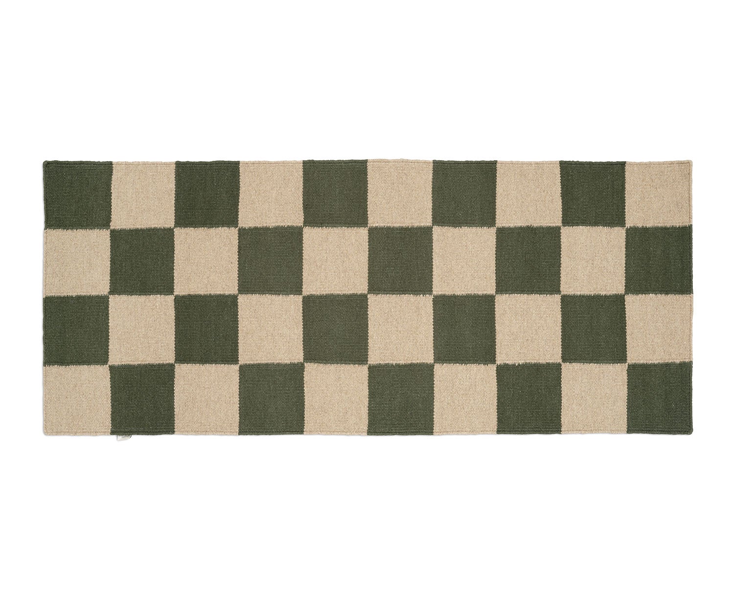 Square Løber i farven Skovgrøn/Natur