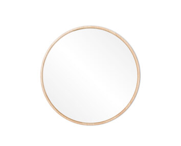 Look Spejl med en diameter på 32 i hvidolieret eg