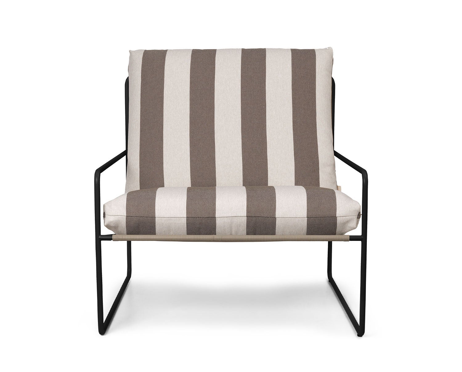 Ferm-Living-Desert-1-Seater-Black-Stripe-Chocolate