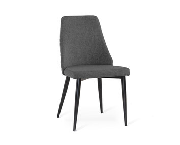 Flair-Stol-Gratt-Tyg-Svarta-Metallben