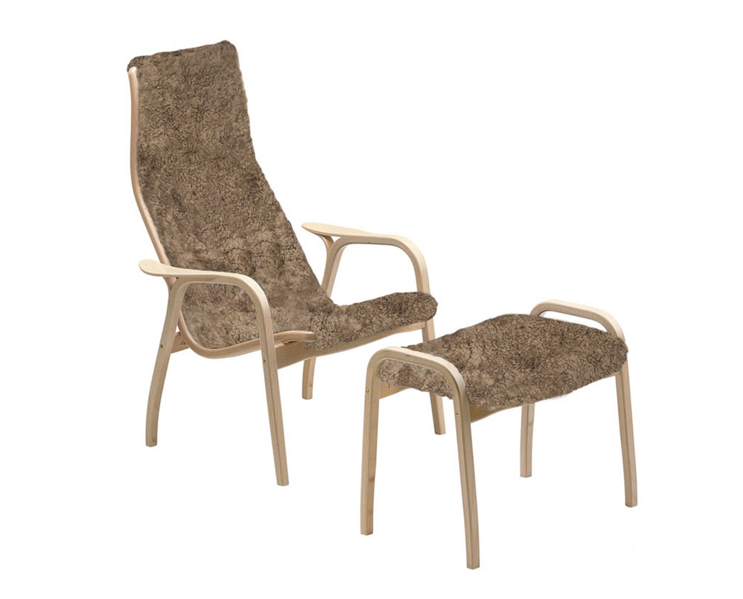 Lamino-Fatolj-Fotpall-Lackad-Bok-Farskinn-Sahara