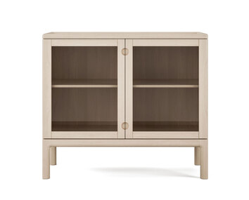 Stolab-Prio-Cabinet-H80-Glass-Bright-Matt-Lacquer-Birch