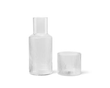 Ferm-Living-Ripple-Small-Carafe-Set-Clear