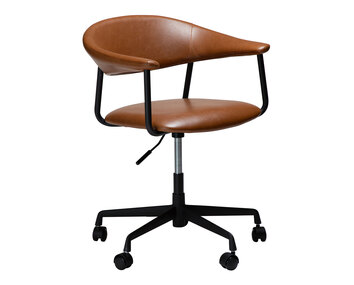 Dan-Form-Rover-Skrivbordsstol-PU-Vintage-Ljusbrun