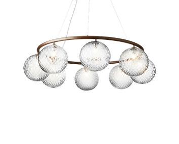 Nuura-Miira-8-Circular-Chandelier-Dark-Bronze-Optic-Clear