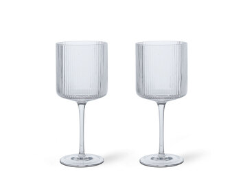 Ferm-Living-Ripple-Red-Wine-Glasses-Clear