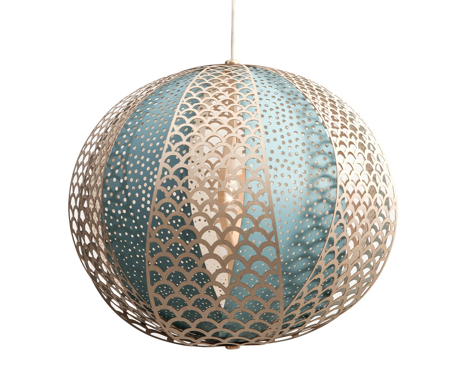 Knopp-Lampa-Stor-Blå
