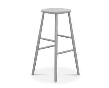 Palle Skammel med siddehøjde på 83 centimeter i birk i farven Grå