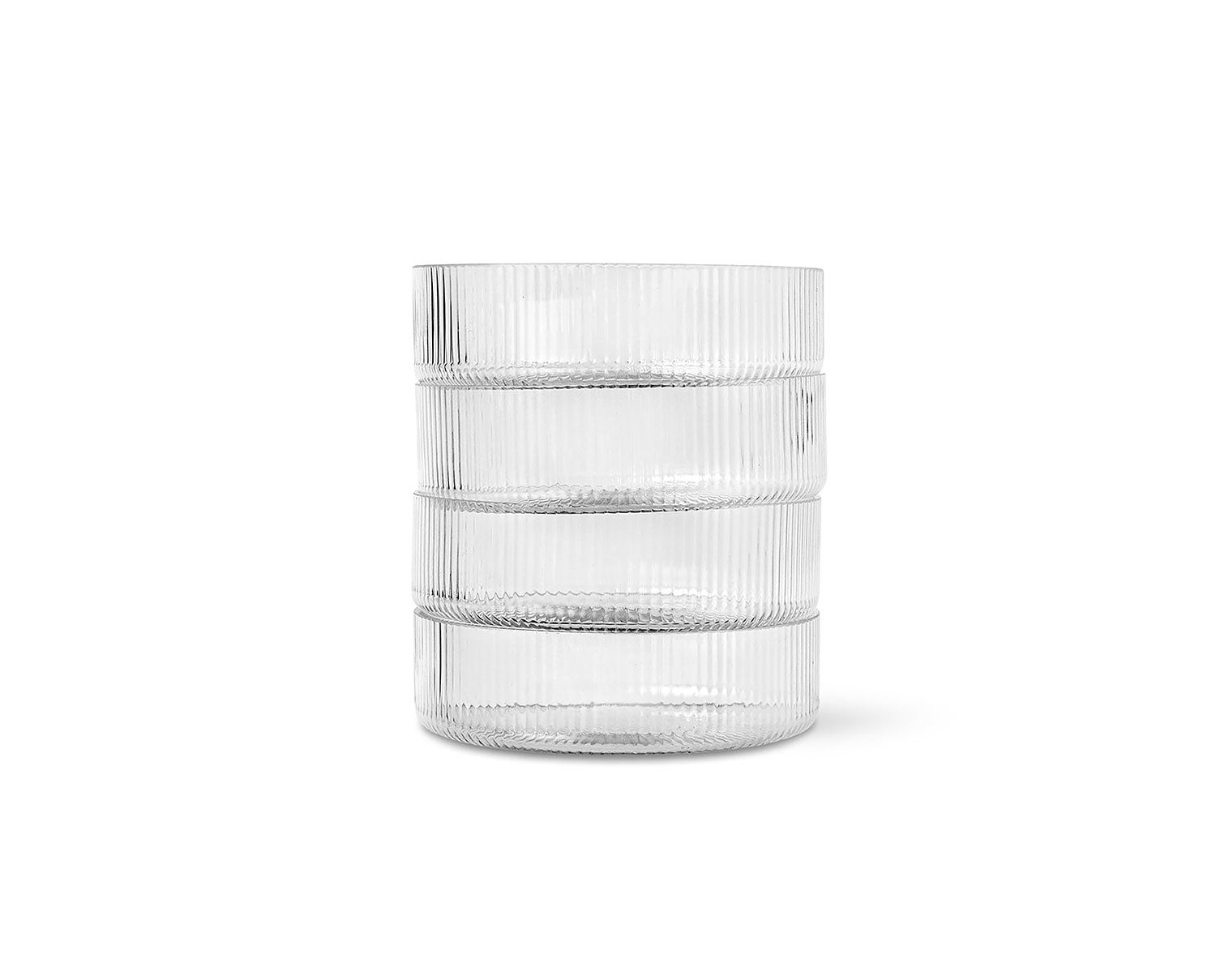 Ripple Skål | 4-pak | Clear | Ferm LIVING | Tibergs Møbler
